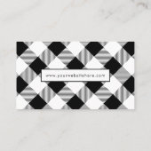 Zwart-wit Buffalo Check Business Consultant Visitekaartje (Achterkant)