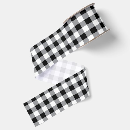 Zwart-wit Buffalo Check lint (Achterkant)