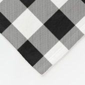 Zwart/wit Buffalo Check Monogram Fleece Deken (Hoek)