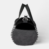 Zwart-wit Buffalo Check Plaid Bold Monogram Plunjezak (Rechts)