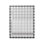 Zwart wit Buffalo Gepersonaliseerd menuplan Notitieblok (Linkerzijde)