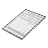 Zwart wit Buffalo Gepersonaliseerd menuplan Notitieblok (Schuin)