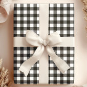 Zwart-wit Buffalo geruit Cadeaupapier