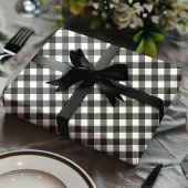 Zwart-wit Buffalo geruit Cadeaupapier