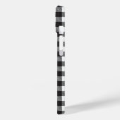 Zwart-wit Buffalo geruite iPhone hoes (Achterkant / Links)