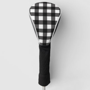 Zwart-wit Buffalo Plaid Checker Patroon Golfheadcover