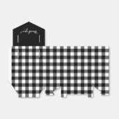 Zwart-wit Buffalo Plaid Dank u Bedankdoosjes (Uitgevouwen)