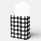 Zwart-wit Buffalo Plaid Dank u Bedankdoosjes (Geopend)