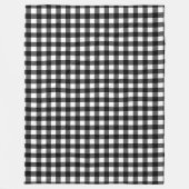 Zwart-wit Buffalo Plaid Kerstcheck Fleece Deken (Voorkant)