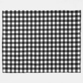 Zwart-wit Buffalo Plaid Kerstcheck Fleece Deken (Voorkant (Horizontaal))