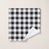 Zwart-wit Buffalo Plaid Pattern Modern Bad Handdoek (Wasdoekje)