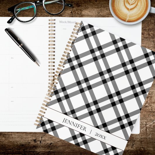 Zwart & Wit Buffalo Plaid Planner