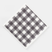 Zwart-wit Buffalo Plaid Servet (Hoek)