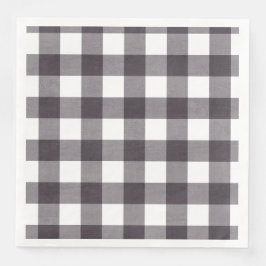 Zwart-wit Buffalo Plaid Servet