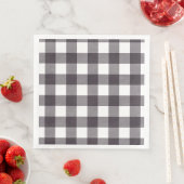 Zwart-wit Buffalo Plaid Servet (Insitu)