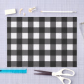 Zwart & Wit Buffalo Schotlandse ruit print Tissuepapier (Craft)