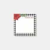 Zwart-wit buffalo speldenstetia post-it® notes (Voorkant)