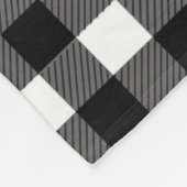 Zwart wit buffel Beer Fleece Deken (Hoek)