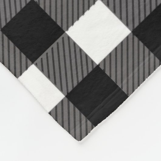 Zwart wit buffel Beer Fleece Deken (Hoek)