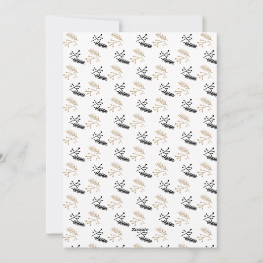 Zwart & Wit Buffel Check Bruin Kraft CHEER Feestdagenkaart (Achterkant)