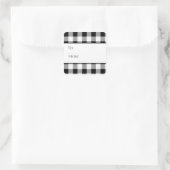 Zwart-wit Buffel Check Plaid Gift Label (Tas)