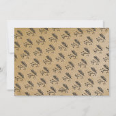 Zwart-wit Buffel Controleer Bruin Kraft Feestdagenkaart (Achterkant)