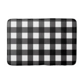 Zwart & Wit Buffel Gingham Geruite geruite geruite Badmat (Voorkant)