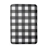Zwart & Wit Buffel Gingham Geruite geruite geruite Badmat (Voorkant Verticaal)