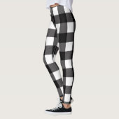 Zwart & Wit Buffel Gingham Geruite geruite geruite Leggings (Links)
