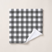 Zwart-wit Buffel Plaid Bad Handdoek (Wasdoekje)