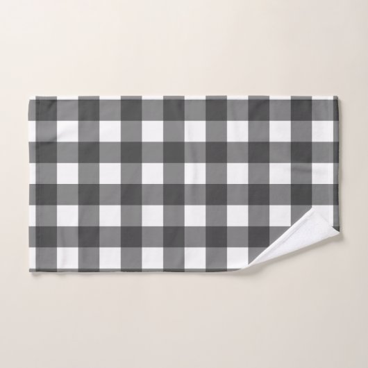 Zwart-wit Buffel Plaid Bad Handdoek (Handdoek)