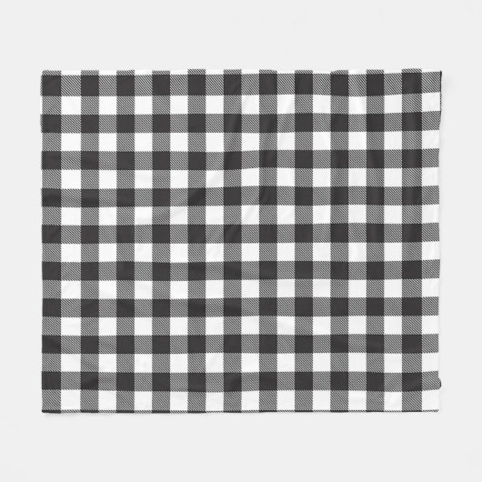 Zwart-wit Buffel Plaid Deken (Voorkant (Horizontaal))