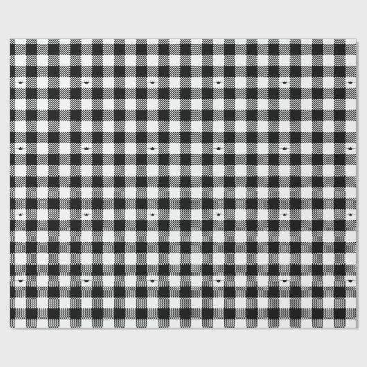 Zwart-wit Buffel Plaid met F-35 Cadeaupapier (Vlak)