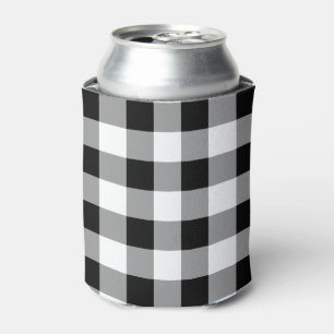 Zwart-wit Buffel Plaid Modern Patroon Blikjeskoeler
