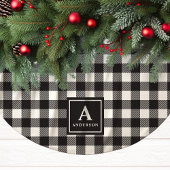 Zwart-wit Buffel Plaid Monogram Kerstboom Rok