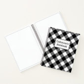  Zwart & Wit Buffel Plaid Notitieboek (Binnen)