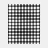 Zwart Wit Buffel Plaid Patroon Kerstcadeau Fleece Deken (Voorkant)