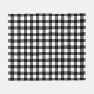 Zwart Wit Buffel Plaid Patroon Kerstcadeau Fleece Deken