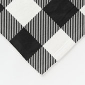 Zwart Wit Buffel Plaid Patroon Kerstcadeau Fleece Deken (Hoek)