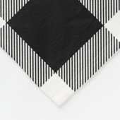 Zwart-wit buffelmonogram fleece deken (Hoek)