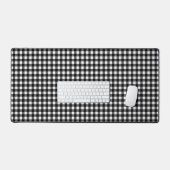 Zwart-wit buffelpatroon bureau mat (Keyboard & Muis)