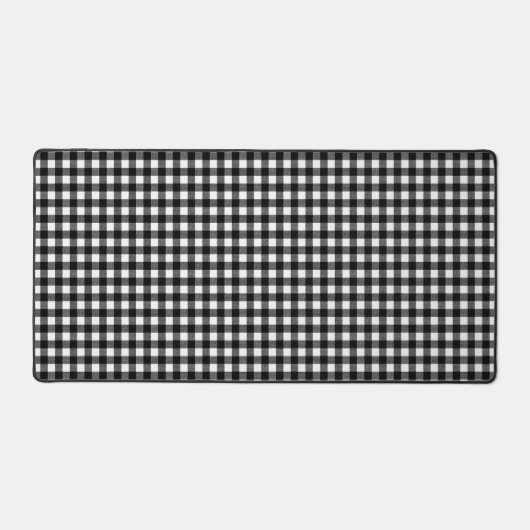 Zwart-wit buffelpatroon bureau mat (Voorkant)