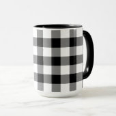 Zwart-wit buffelpatroon mok (Voorkant rechts)