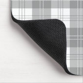 Zwart-wit buffelplaid muismat (Hoek)