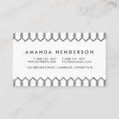 Zwart-wit buikpatroon visitekaartje (Achterkant)