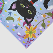 Zwart-wit buisje in een tuin tissuepapier (Detail)