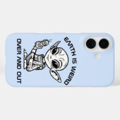 Zwart-wit buitenaardse telefoonhoesje Case-Mate iPhone case (Achterkant (horizontaal))
