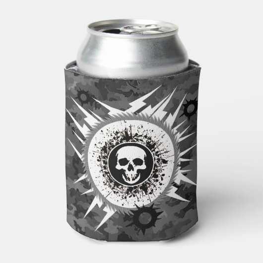 Zwart-wit buitencamouflage Fisherman Hunter Blikjeskoeler (Blikje Voorkant)