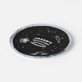 Zwart Wit Buitenruimte Astronaut Verjaardag Bord (Gekanteld)