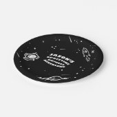 Zwart Wit Buitenruimte Astronaut Verjaardag Bord (Gekanteld)